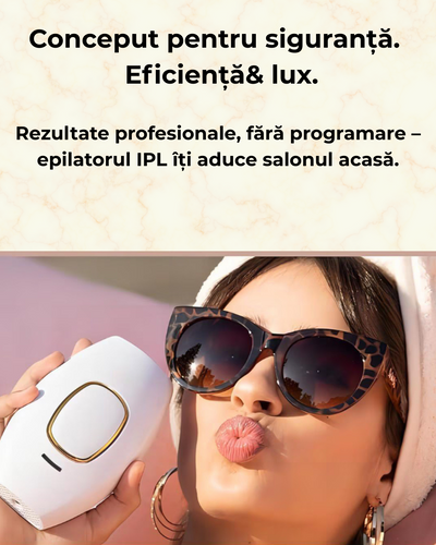 Epilator IPL, epilare definitiva fara durere, 999.999 impulsuri, Tehnologie IPL, 5 trepte de intensitate, Mod Automat, filtru UV incorporat, Alb