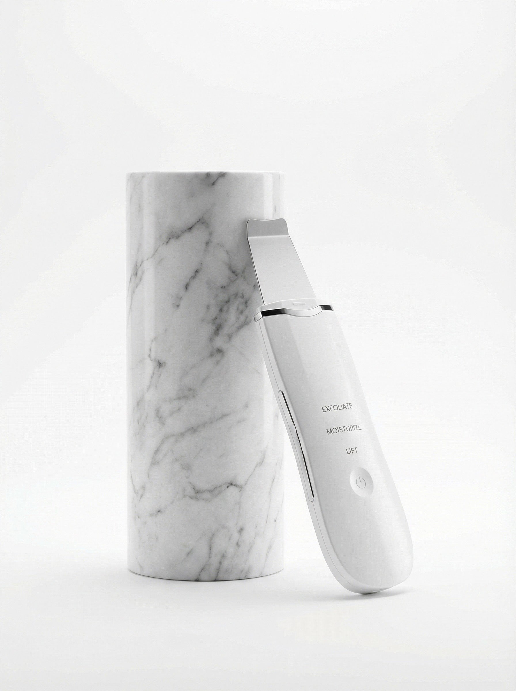 Aparat de curatare faciala cu ultrasunete, indepartare puncte negre, hidratare, curatare ten, alb, Bell™