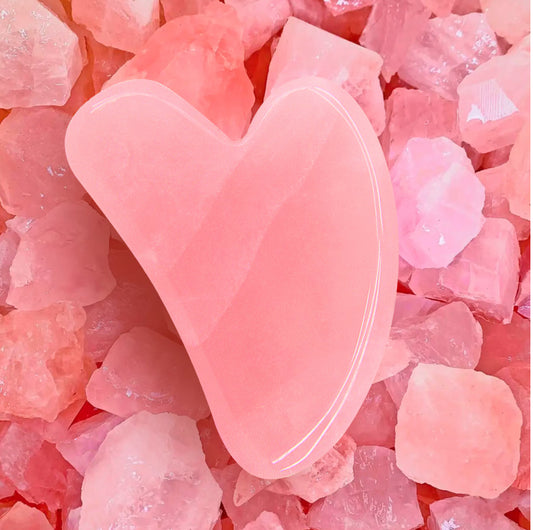 Piatra Gua Sha din Jad Roz pentru masaj 7,5 cm